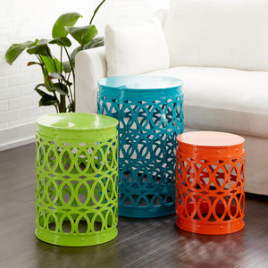 Metal Nesting Accent Tables Set of 3