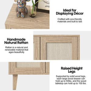 Rattan Door Buffet Cabinet Sideboard