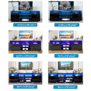 LED TV Stand with Storage Drawers & Shelves
