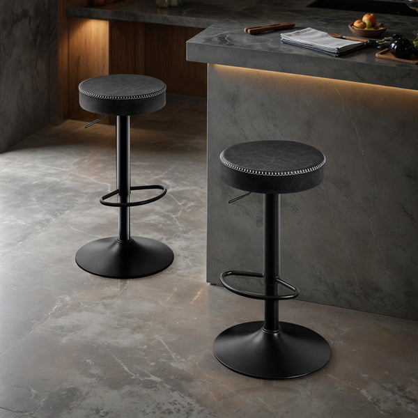 Swivel Adjustable Bar Stools Set of 2