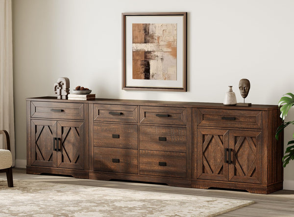110" Farmhouse TV Stand & Entertainment Center