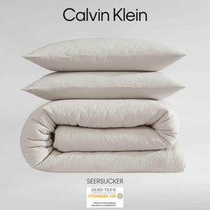 Seersucker Duvet Cover Set with Shams | Queen & King
