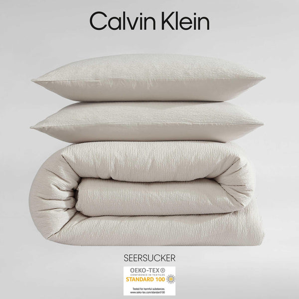 Seersucker Duvet Cover Set with Shams | Queen & King