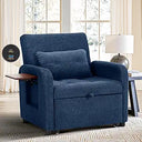 Convertible Sleeper Chair with USB Port & Foldable Table