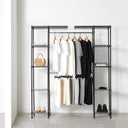 Expandable Metal Hanging Closet Organizer with Shelves