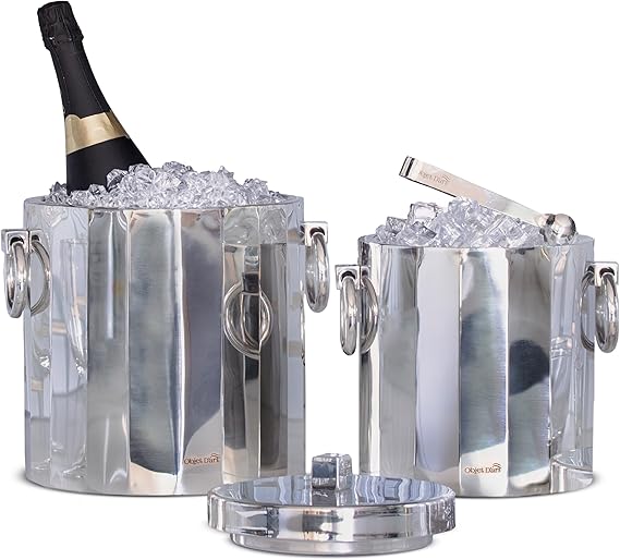 Stainless Steel Wine & Beverage Ice Bucket Stand