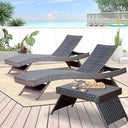 Outdoor Wicker Chaise Lounge Chair