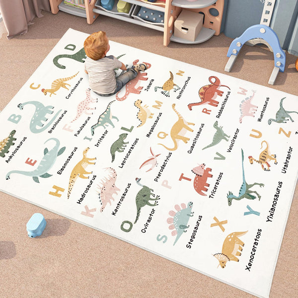 Dinosaur Alphabet Kids Area Rug