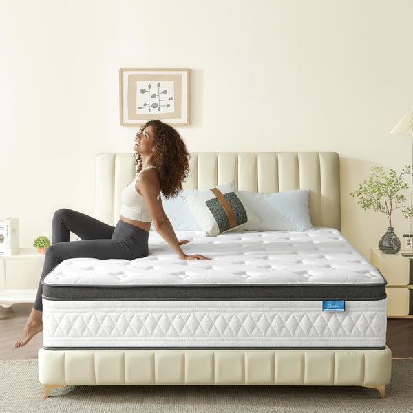 12-Inch Cooling Hybrid Mattress with Gel Memory Foam & Pocket Coils