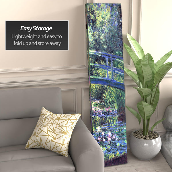 4-Panel Canvas Room Divider with Monet Art Print