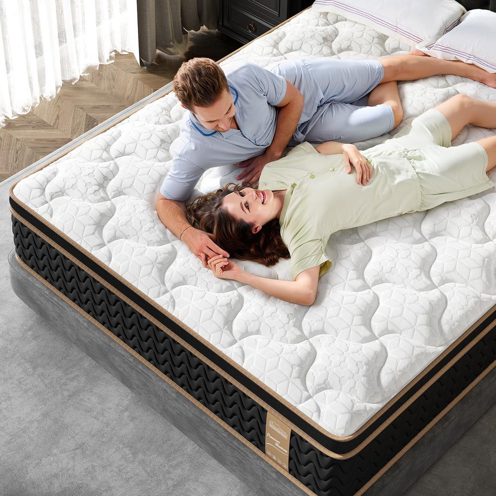 Queen Mattress 10 Inch Firm Hybrid with Pocket Springs