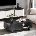 Mid-Century Modern Coffee Table with Storage, 39.4"