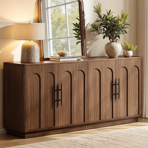 67" Arched Sideboard Buffet Cabinet with 4 Doors