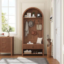 4-in-1 Hall Tree with Bench & Shoe Storage