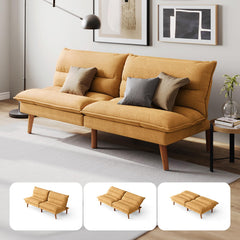 Convertible Futon Sofa Bed with Adjustable Backrest