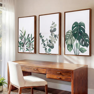 Framed Botanical Wall Art Set of 3 – 16x24 Each Panel