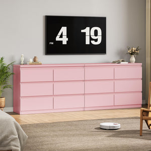 6-Drawer Dresser with Metal Rails