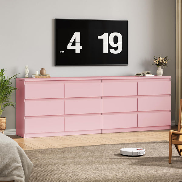 6-Drawer Dresser with Metal Rails