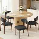 Round Dining Table Set for 4 with Storage Shelf