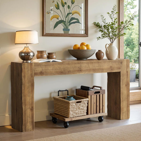 63-Inch Solid Wood Console Table