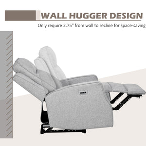 Electric Power Recliner with USB Charging – Gray