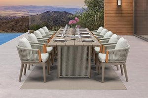 Outdoor Patio Dining Set with Olefin Cushions & Aluminum Frame