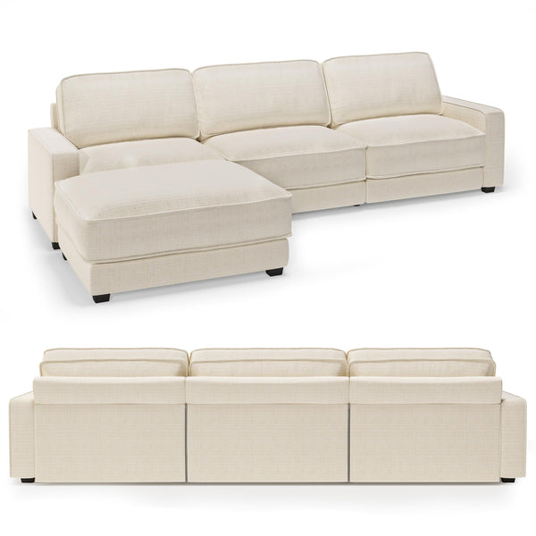 120" Modular Sectional Sofa with Ottoman