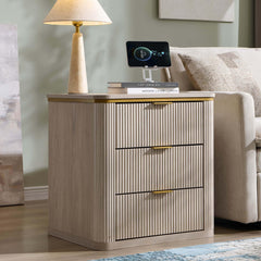 3-Drawer Nightstand Set of 2