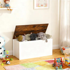 Wooden Storage Chest Bench Ottoman with Flip-Top Lid