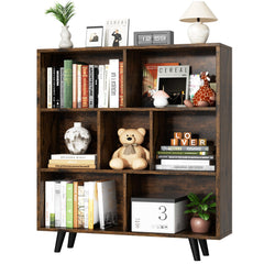 3-Tier Open Bookcase with Metal Legs