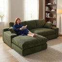 L-Shaped Cloud Sectional Sofa with Chaise