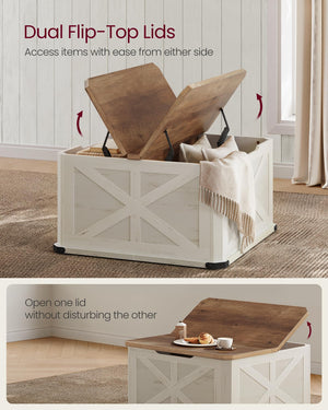 Square Lift-Top Coffee Table with Hidden Storage
