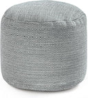 Round Cotton Pouf Ottoman Footrest – Floor Seating for Living Room & Bedroom