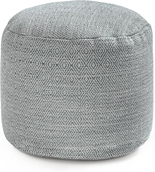 Round Cotton Pouf Ottoman Footrest – Floor Seating for Living Room & Bedroom