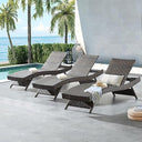 Outdoor Wicker Chaise Lounge Chair