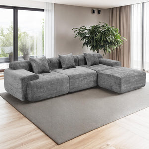 119" Modular Sectional Sofa with Deep Seat & Chaise