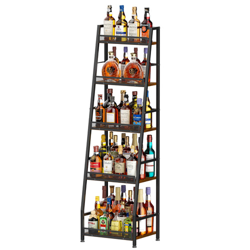 5-Tier Trapezoid Wine & Liquor Rack