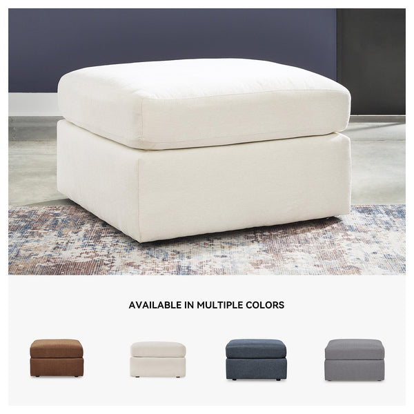 Oversized Square Accent Ottoman – Beige