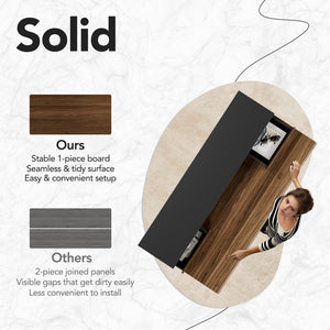 Electric Standing Desk with 6 Drawers & Monitor Shelf, 55 Inch