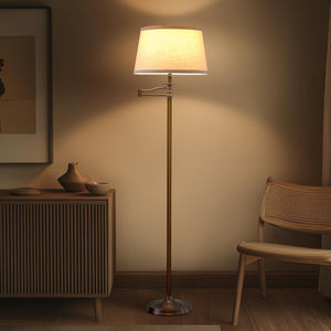 Bronze Swing Arm LED Floor Lamp