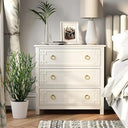 3-Drawer Dresser Chest with Bronze Ring Handles