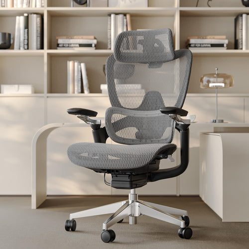 Ergonomic Mesh Office Chair with 3D Lumbar Support, 5D Armrests & 4D Headrest