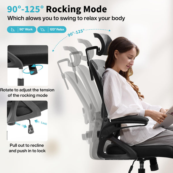 Ergonomic High-Back Mesh Office Chair with Lumbar Support