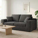 78" Corduroy Loveseat Sofa – Deep Seat, No Assembly Required