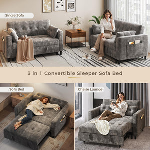 Convertible Sleeper Sofa Bed with Adjustable Backrest