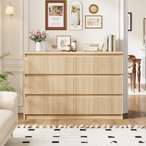 6-Drawer Fluted Dresser with Smooth-Glide Drawers