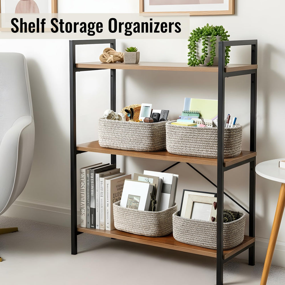 Small Woven Storage Baskets for Organizing – Set of 8