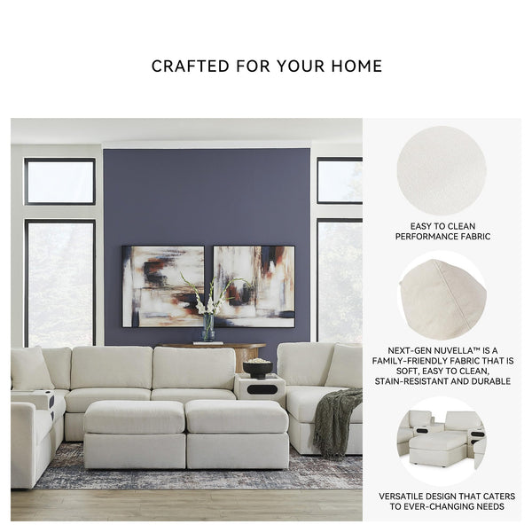 Oversized Square Accent Ottoman – Beige