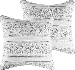 Floral Cotton Euro Pillow Sham 26x26