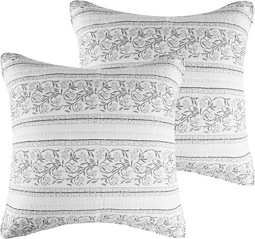 Floral Cotton Euro Pillow Sham 26x26